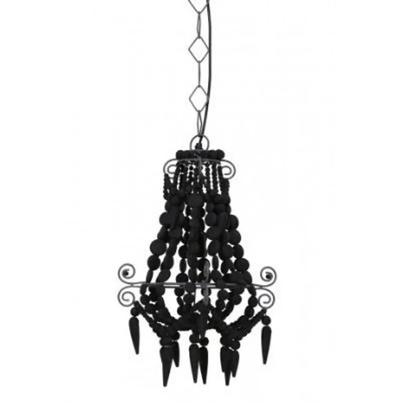 Bestpreis Casa Padrino Hängeleuchte Deckenleuchte Schwarz Durchmesser 33 x H 50 cm - Möbel Lüster Leuchter Deckenleuchte Deckenlampe
