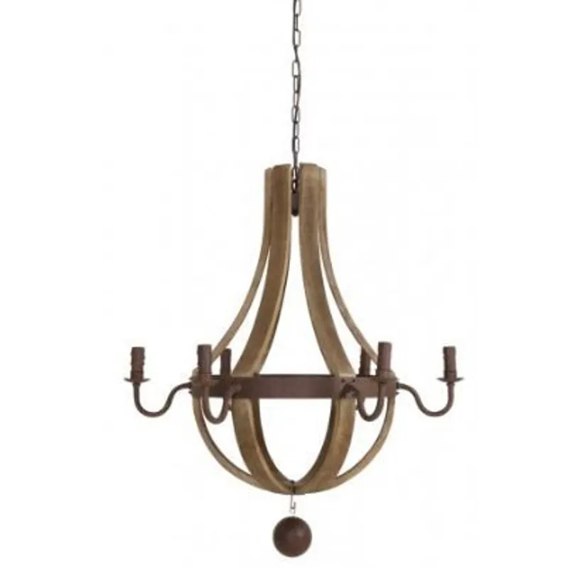 Zertifiziert Casa Padrino Hängeleuchte Deckenleuchte Braun Durchmesser 88 cm - Möbel Lüster Leuchter Deckenleuchte Deckenlampe