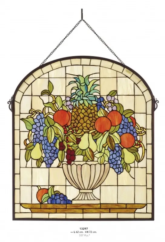 Casa Padrino Tiffany Glas Mosaik Wand Dekoration 62 x H 72 cm - Restaurant Cafe Hotel Einrichtung Preisreduziert