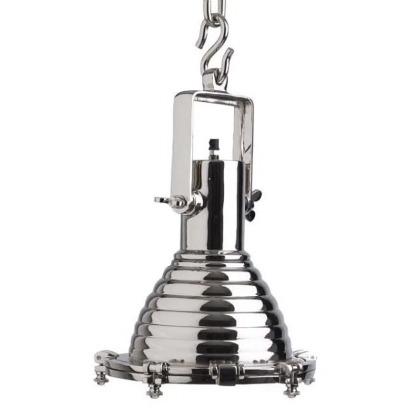 Casa Padrino Hängeleuchte Deckenleuchte Nickel Finish Industrial Design - Industrie Lampe Leuchte Industrieleuchte Preisreduziert
