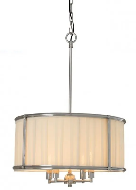 Neue Ware Casa Padrino Luxus Leuchte - Luxus Nickel Hängeleuchte Durchmesser 52 x H 73,5 cm