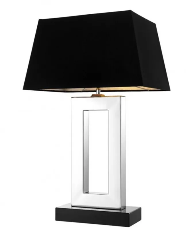 Casa Padrino Luxus Tischleuchte Stahl 28 x 45 x H 71 cm - Luxus Leuchte Direkt Vom Hersteller
