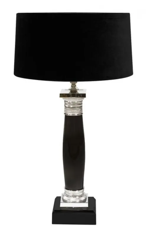 Casa Padrino Luxus Tischleuchte Schwarz Nickel Durchmesser 8 x 40 x H 74 cm- Luxus Hotel Leuchte Ausverkauf
