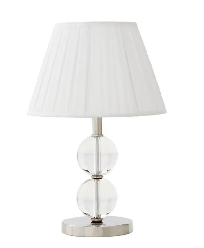 Echt Casa Padrino Luxus Tischleuchte Nickel - Luxus Kristallglas Leuchte