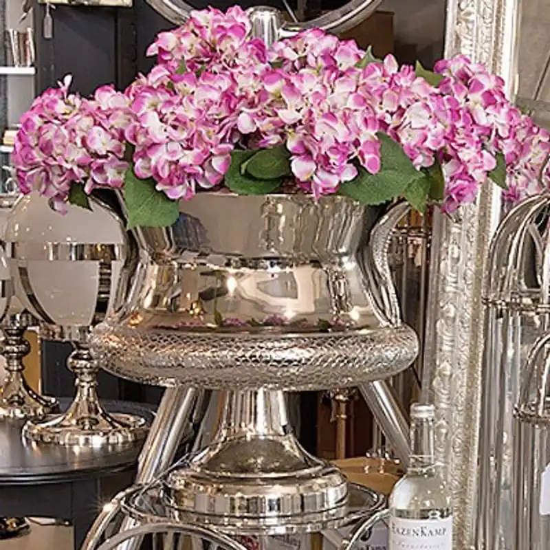 Garantierte Lieferung Casa Padrino Barock Blumenvase Cobra Messing vernickelt - Pflanzentopf - Hotel Dekoration - Blumengefäss