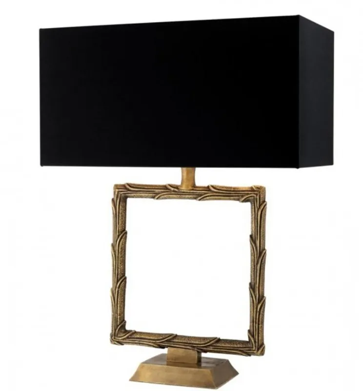 Casa Padrino Luxus Tischleuchte Messing 25,5 x 40 x H 52,5 cm - Luxus Hotel Leuchte Must-Have