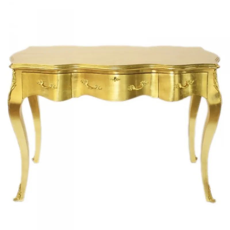 Jetzt Bestellen Casa Padrino Barock Schreibtisch Sekretär / Konsole Gold 120 x 60 x H80 cm - Luxus Möbel