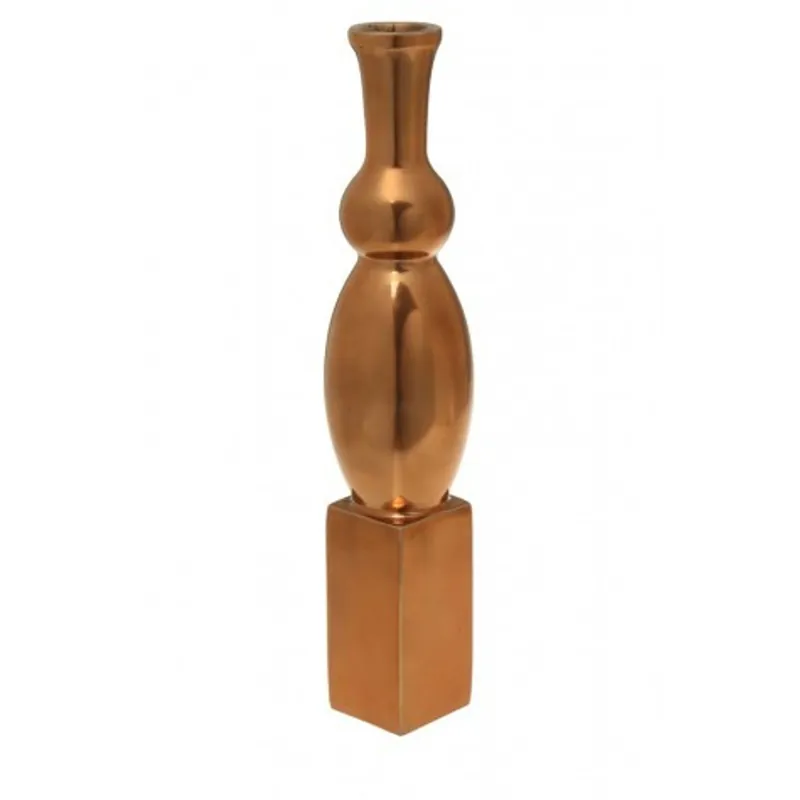 Ausverkauf Casa Padrino Designer Deko Vase in Rotgold H 30 cm, Breite 7 cm