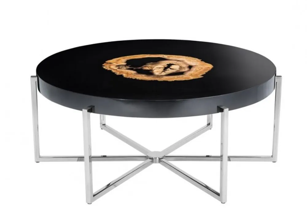 Beliebt Casa Padrino Luxus Couchtisch Kaffeetisch Hohlstahl Nickel Finish 91 x H 39 cm - Luxus Collection