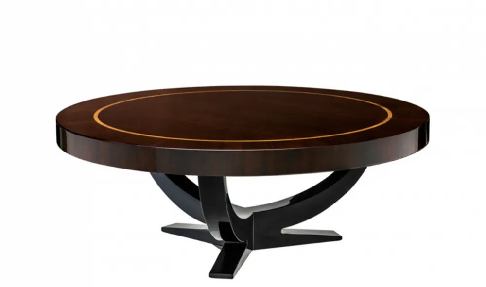 Nur Für Kurze Zeit Casa Padrino Art Deco Luxus Couchtisch Durchmesser 100 x H. 38 cm - Wohnzimmer Salon Tisch - Hotel Tisch Möbel