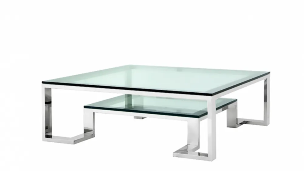 Neu Casa Padrino Luxus Art Deco Designer Couchtisch 120 x 120 x H. 40 cm - Wohnzimmer Salon Tisch - Luxus Hotel Möbel