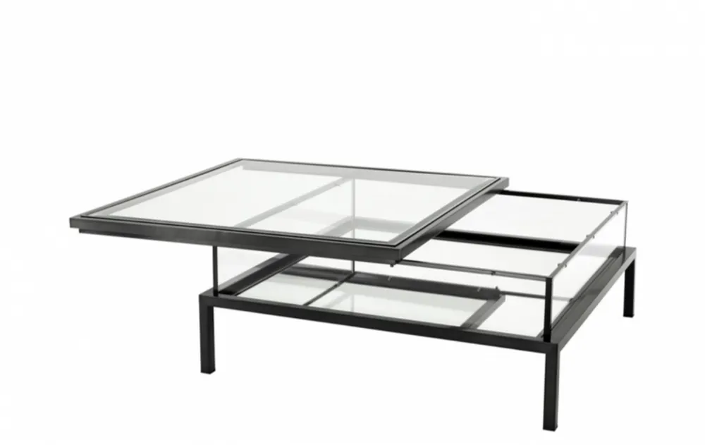 Top-Seller Casa Padrino Luxus Art Deco Designer Couchtisch Bronze 100 x 100 x H. 41 cm - Wohnzimmer Salon Tisch - Luxus Möbel