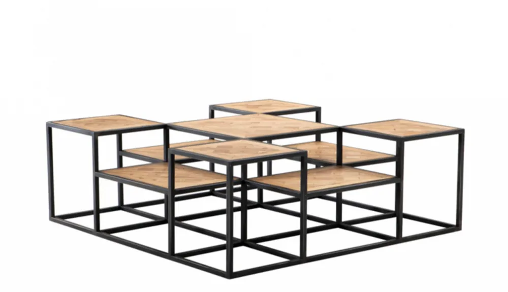 Casa Padrino Luxus Art Deco Designer Eichenholz Couchtisch - Wohnzimmer Salon Tisch - Luxus Kollektion Must-Have