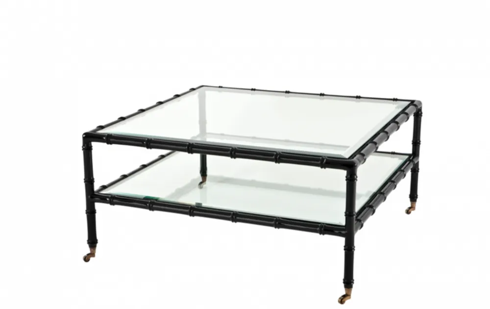 Solange Der Vorrat Reicht Casa Padrino Luxus Art Deco Designer Teakholz Couchtisch Schwarz - Wohnzimmer Salon Tisch - Luxus Qualität