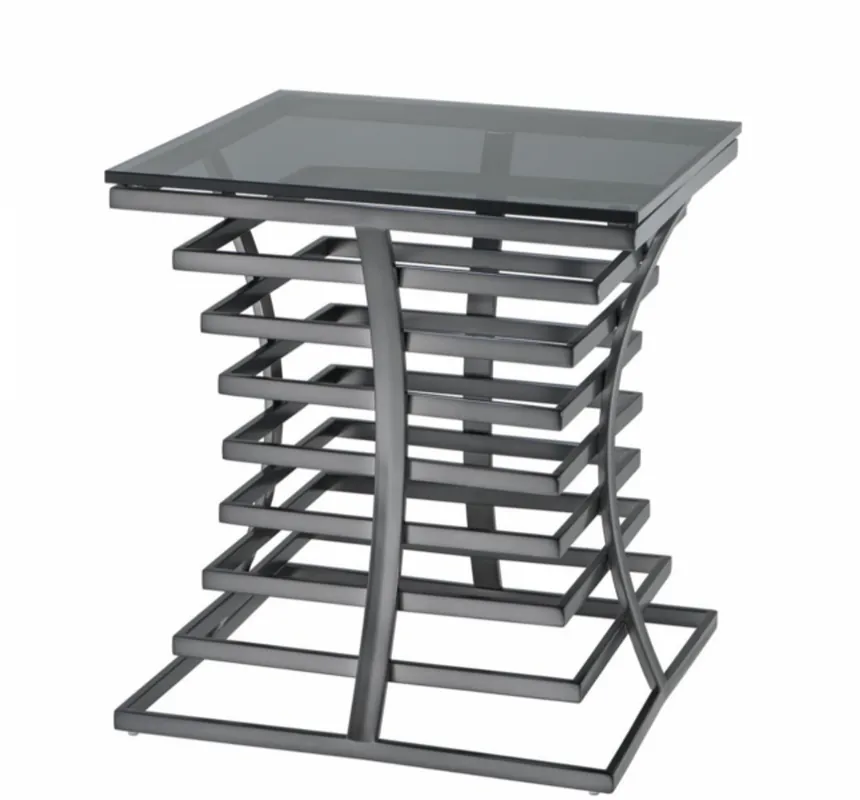 Billig Casa Padrino Luxus Art Deco Designer Beistelltisch Bronze mit Rauchglas - Luxus Designer Tisch