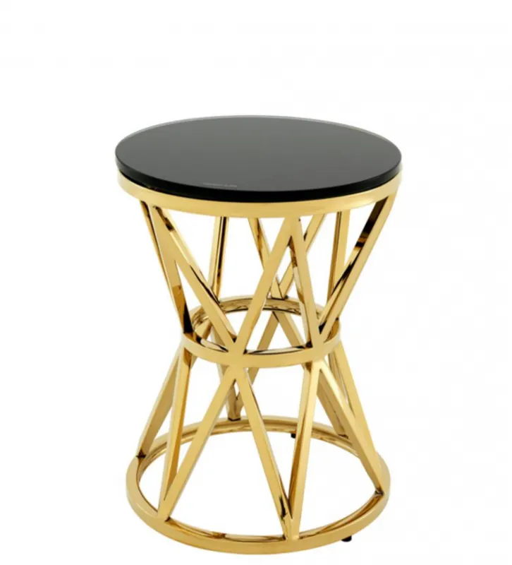 Casa Padrino Luxus Art Deco Designer Beistelltisch Gold 29 x H. 39 cm - Luxus Kollektion Super-Preis
