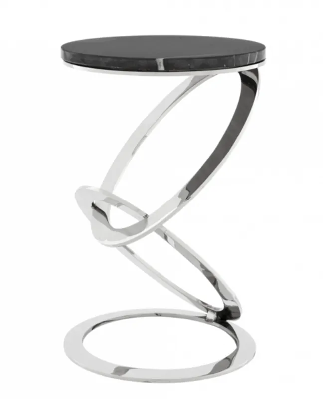 Schneller Versand Casa Padrino Luxus Art Deco Designer Beistelltisch mit Marmorplatte 40 x H. 62 cm - Hotel Tisch Möbel