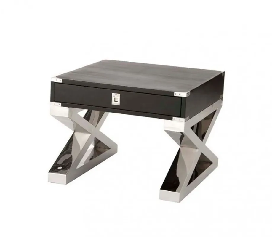 Garantierte Lieferung Casa Padrino Luxus Art Deco Designer Beistelltisch 65 x 65 x H. 52 cm - Luxus Tisch