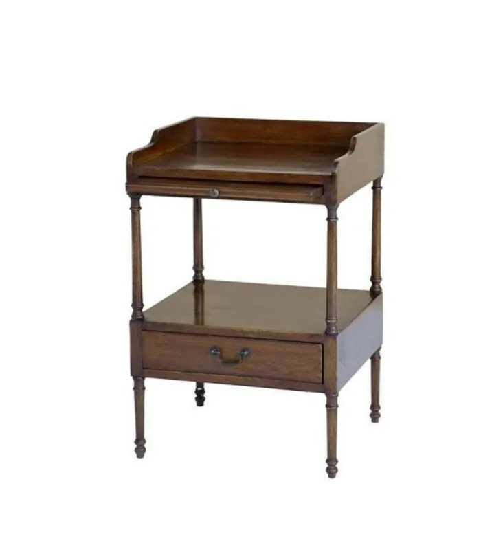 Casa Padrino Luxus Art Deco Designer Eichenholz Beistelltisch 48 x 42 x H. 73 cm - Hotel Tisch Möbel Schneller Versand