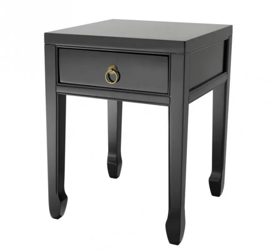 Geprüft Casa Padrino Luxus Art Deco Designer Birkenholz Beistelltisch 40 x 40 x H. 53 cm - Luxus Tisch