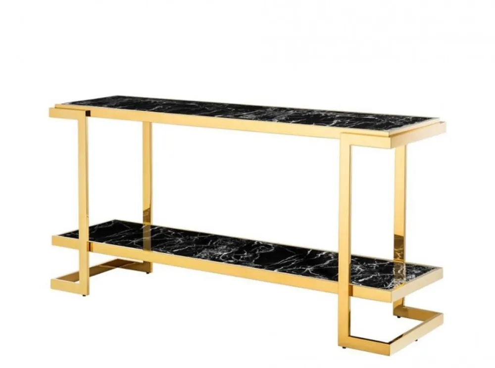 Versand Am Gleichen Tag Casa Padrino Luxus Konsole Gold 150 x 40 x H. 76 cm - Luxus Hotel Möbel