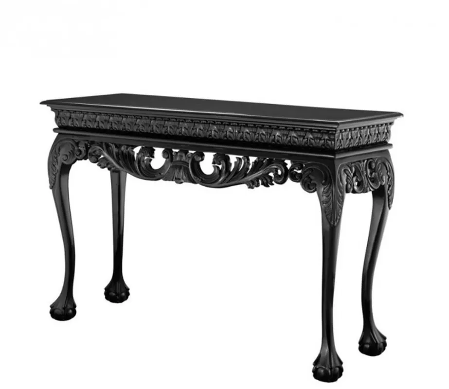 Meistverkauft Casa Padrino Luxus Mahagoni Konsole Schwarz 152 x 52 x H. 101 cm - Luxus Kollektion