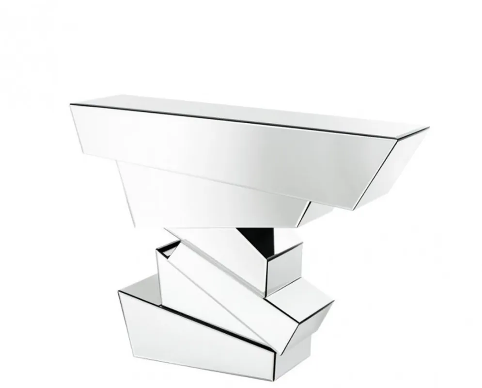 Saisonangebot Casa Padrino Luxus Spiegelglas Konsole 120 x 40 x H. 90 cm - Luxus Hotel Möbel