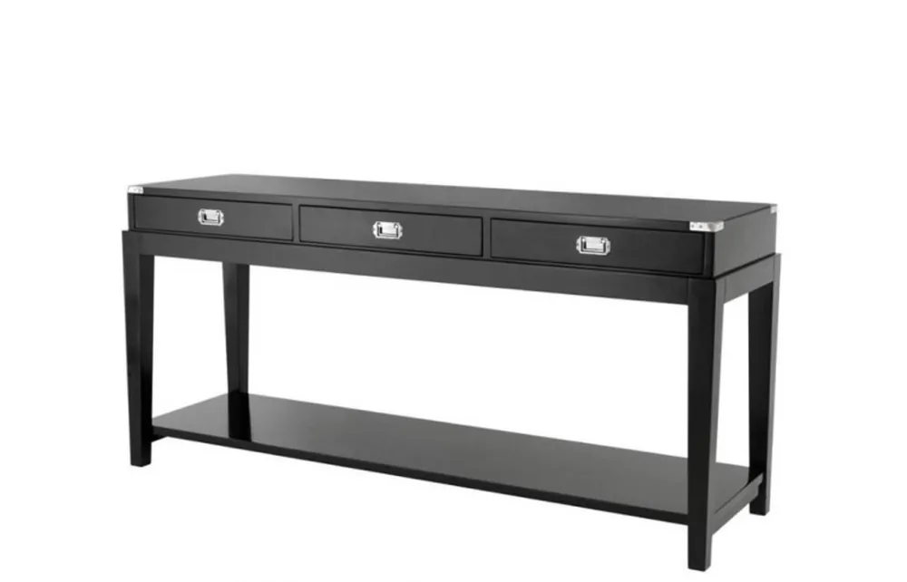 Abverkauf Casa Padrino Luxus Art Deco Birkenholz Konsole 162,5 x 47,5 x H. 76 cm - Luxus Konsole
