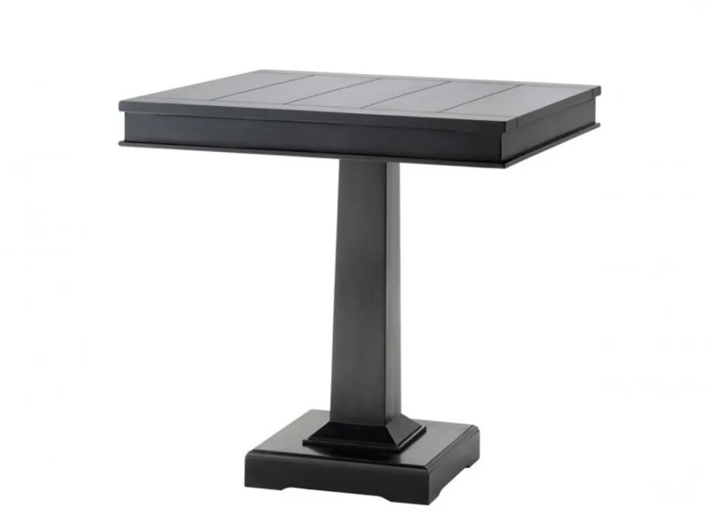 Casa Padrino Designer Luxus Birkenholz Esstisch Schwarz 80 x 80 x H. 78 cm - Luxus Qualität Kracherpreis