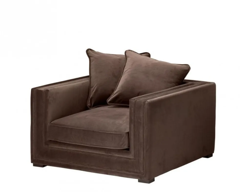 Neu Im Sortiment Casa Padrino Luxus Art Deco Hotel Sessel Braun - Limited Edition