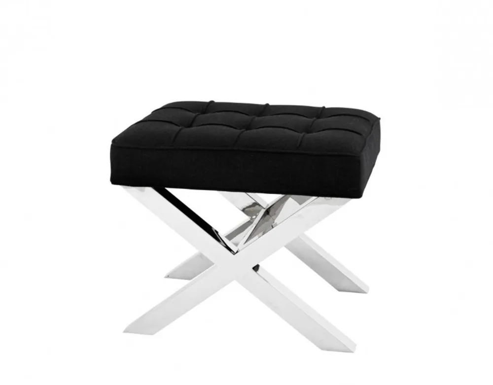 Casa Padrino Luxus Sitz Hocker 59 x 45,5 x H. 50,5 cm - Designer Hotel Hocker Aktuell