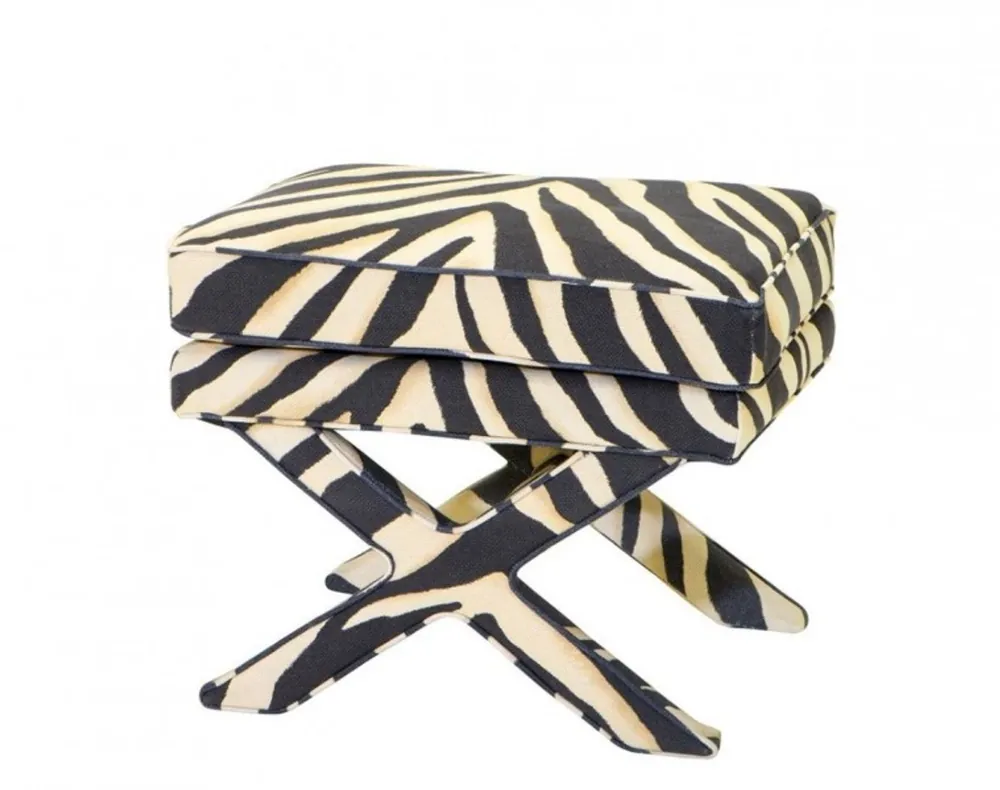 Neu Im Sortiment Casa Padrino Luxus Sitz Hocker Zebra 62 x 46 x H. 50 cm - Luxus Hocker