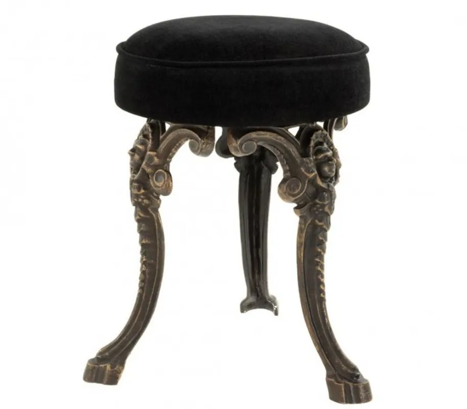 Casa Padrino Luxus Sitz Hocker Bronze Finish 32 x H. 52 cm - Limited Edition Highlight