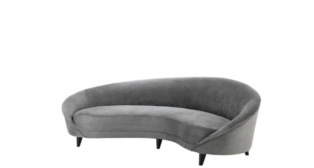Zertifiziert Casa Padrino Luxus Sofa Hellgrau gebogen - Luxus Hotel Möbel