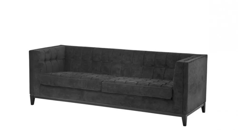Versand Am Gleichen Tag Casa Padrino Luxus Sofa Schwarz - Wohnzimmer Möbel