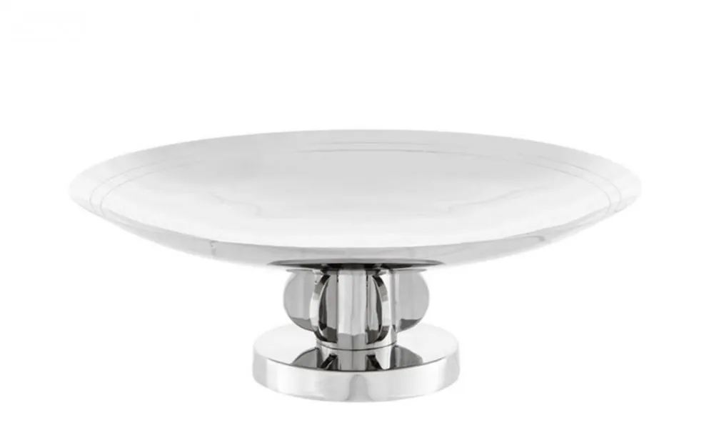 Versand Am Gleichen Tag Casa Padrino Luxus Tablett Nickel Finish 35,5 x H. 12,5 cm - Luxus Kollektion