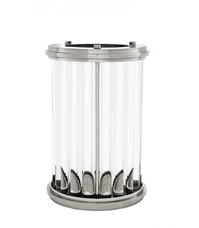 Preisreduziert Casa Padrino Luxus Kerzenleuchter Silber Ø 26 x H. 41,5 cm - Designer Windlicht - Hotel & Restaurant Accessoires - Luxus Deko Accessoires