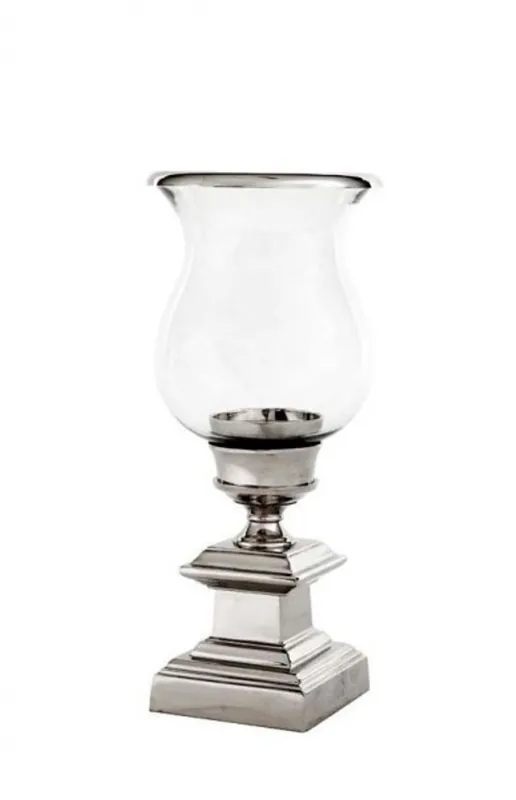 Casa Padrino Luxus Aluminium Kerzenleuchter Nickel Finish - Hotel Accessoires Jetzt Kaufen