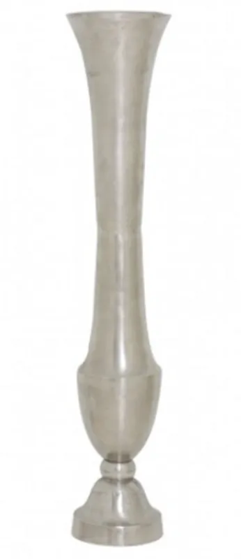 Neu Casa Padrino Designer Deko Vase Silber Durchmesser 18 x H. 100 cm - Luxus Qualität