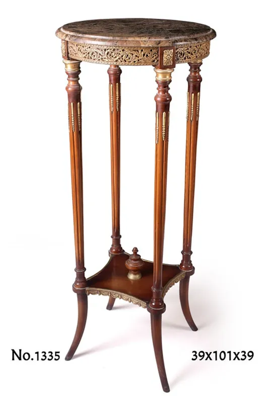 Casa Padrino Barock Beistelltisch mit Marmorplatte 39 x 39 x H. 101 cm - Luxus Beistelltisch Heißes Angebot