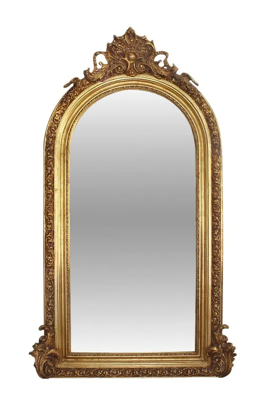 Sichere Zahlung Casa Padrino Luxus Wohnzimmerspiegel Gold 110 x H. 210 cm - Barock Spiegel