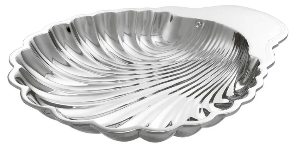 Bestpreis Casa Padrino Luxus Muschel Serviertablett Silber - Designer Tablett