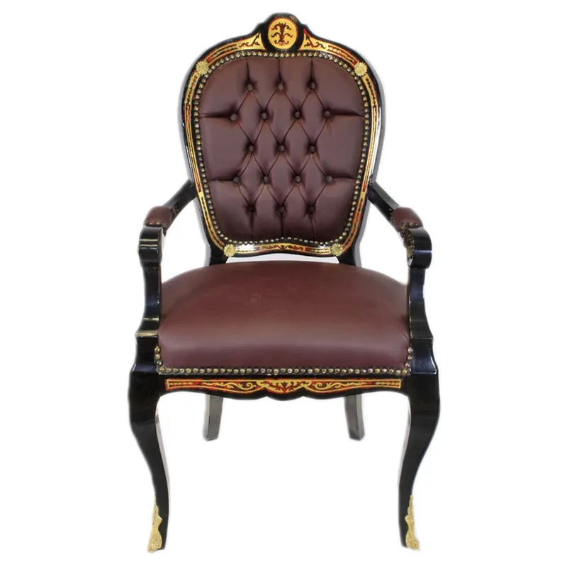 Mega-Angebot Casa Padrino Luxus Barock Stuhl mit Armlehnen Boulle Collection - Luxus Schreibtisch Stuhl