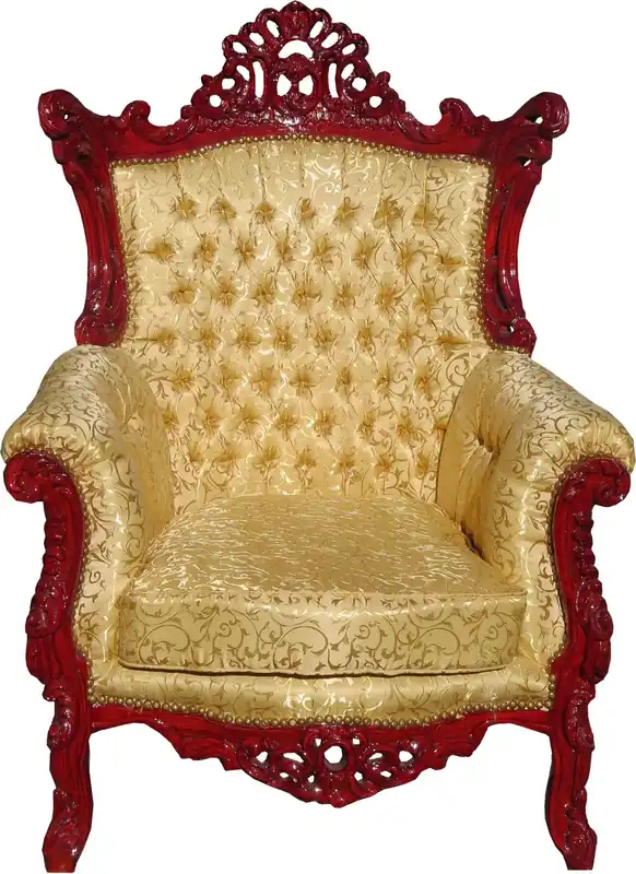 Letzte Chance Casa Padrino Barock Sessel Al Capone Gold Muster / Braunrot - Antik Stil Wohnzimmer Möbel - Limited Edition