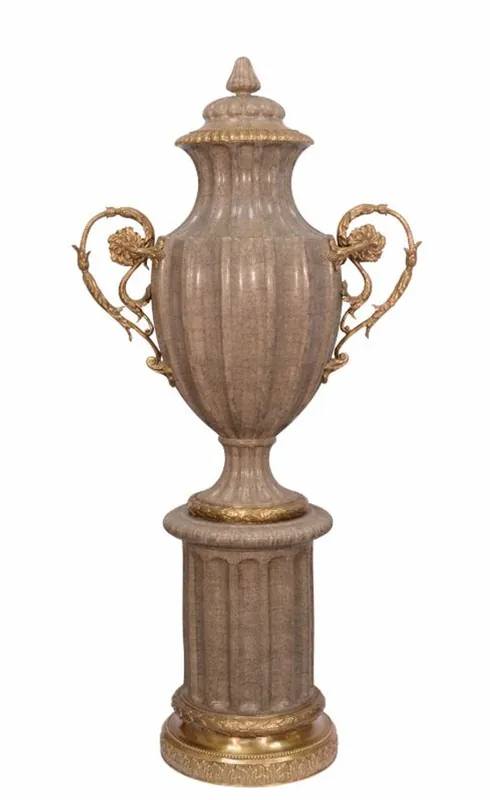 Sofort Bestellen Casa Padrino Barock Porzellan Vase auf Sockel - Barock Dekoration
