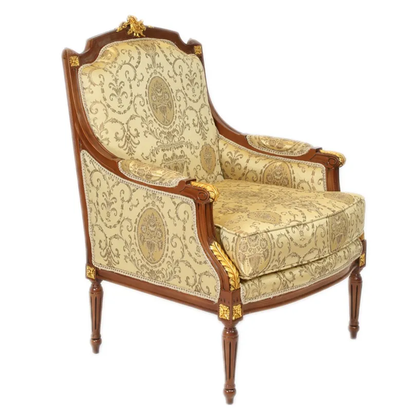 Heißes Angebot Casa Padrino Barock Lounge Thron Sessel Empire Gold Muster / Mahagoni Braun / Gold - Ohren Sessel - Ohrensessel Tron Stuhl