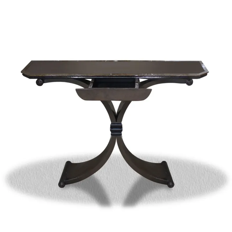 Must-Have Casa Padrino Beistelltisch mit Schublade Schwarz 100 x 35 x H. 85 cm - Luxus Beistelltisch