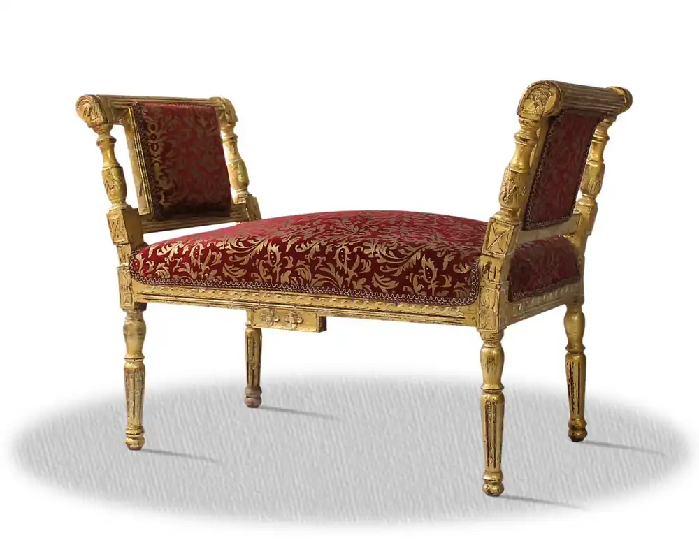 Jetzt Bestellen Casa Padrino Barock Sitzbank Gold Bordeaux Rot Muster 110 x 40 x H. 70 cm