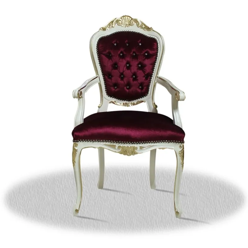 Casa Padrino Barock Armlehnen Esszimmerstuhl 60 x 45 x H. 110 cm - Luxus Edition Neuheit
