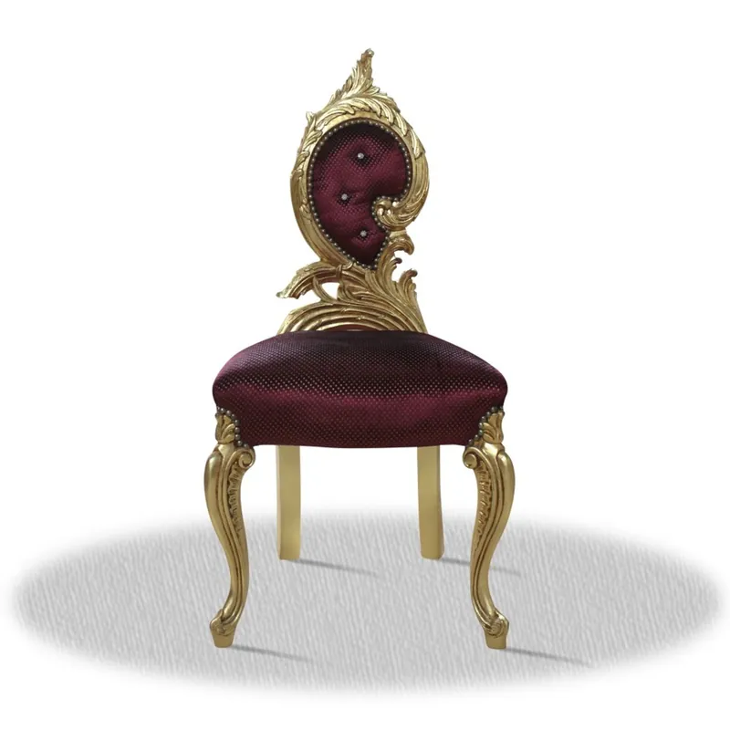 Wochenendangebot Casa Padrino Barock Salonstuhl Gold Bordeaux Rot 55 x 45 x H. 100 cm - Limited Edition